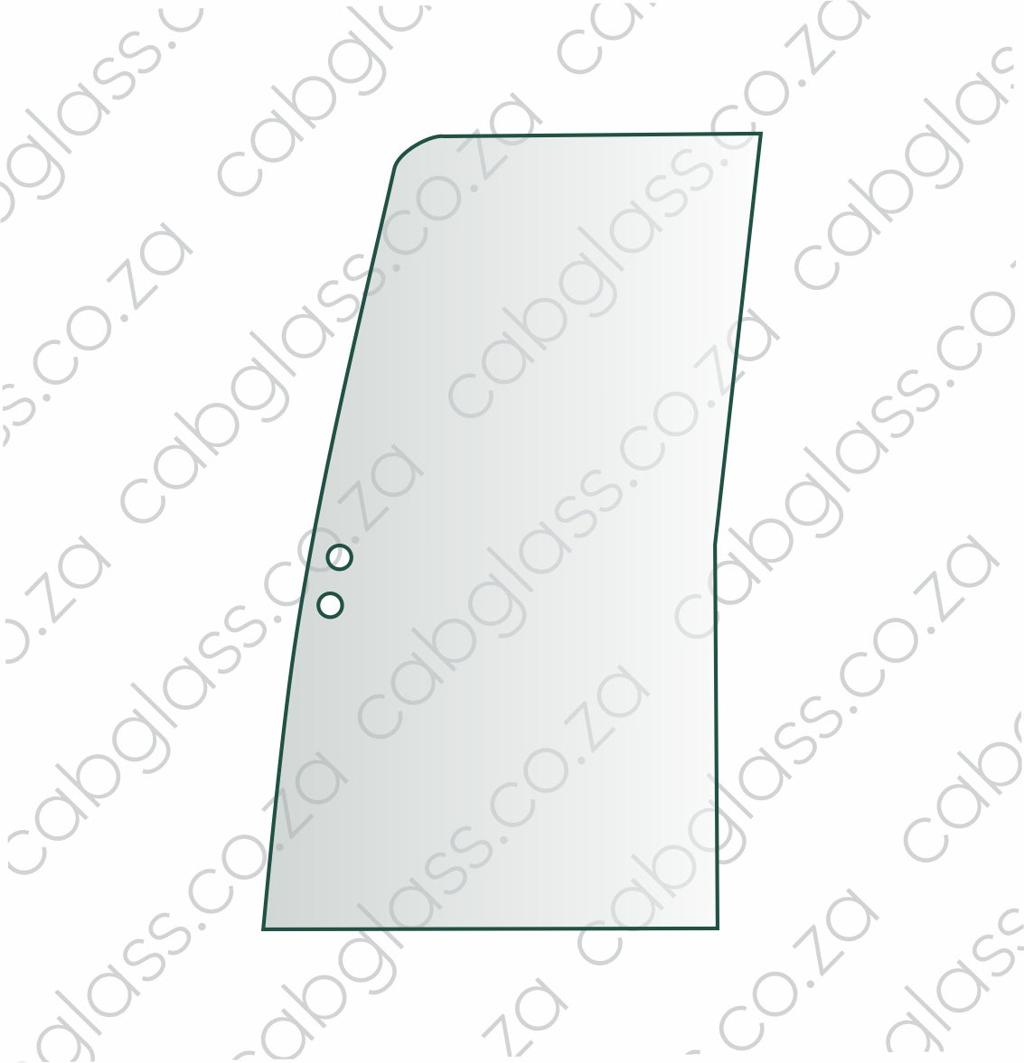 Door front slider glass with 2 holes