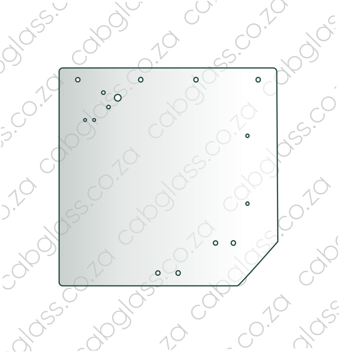 Rear cab glass Claas Arion tractor, 117606, 11014930