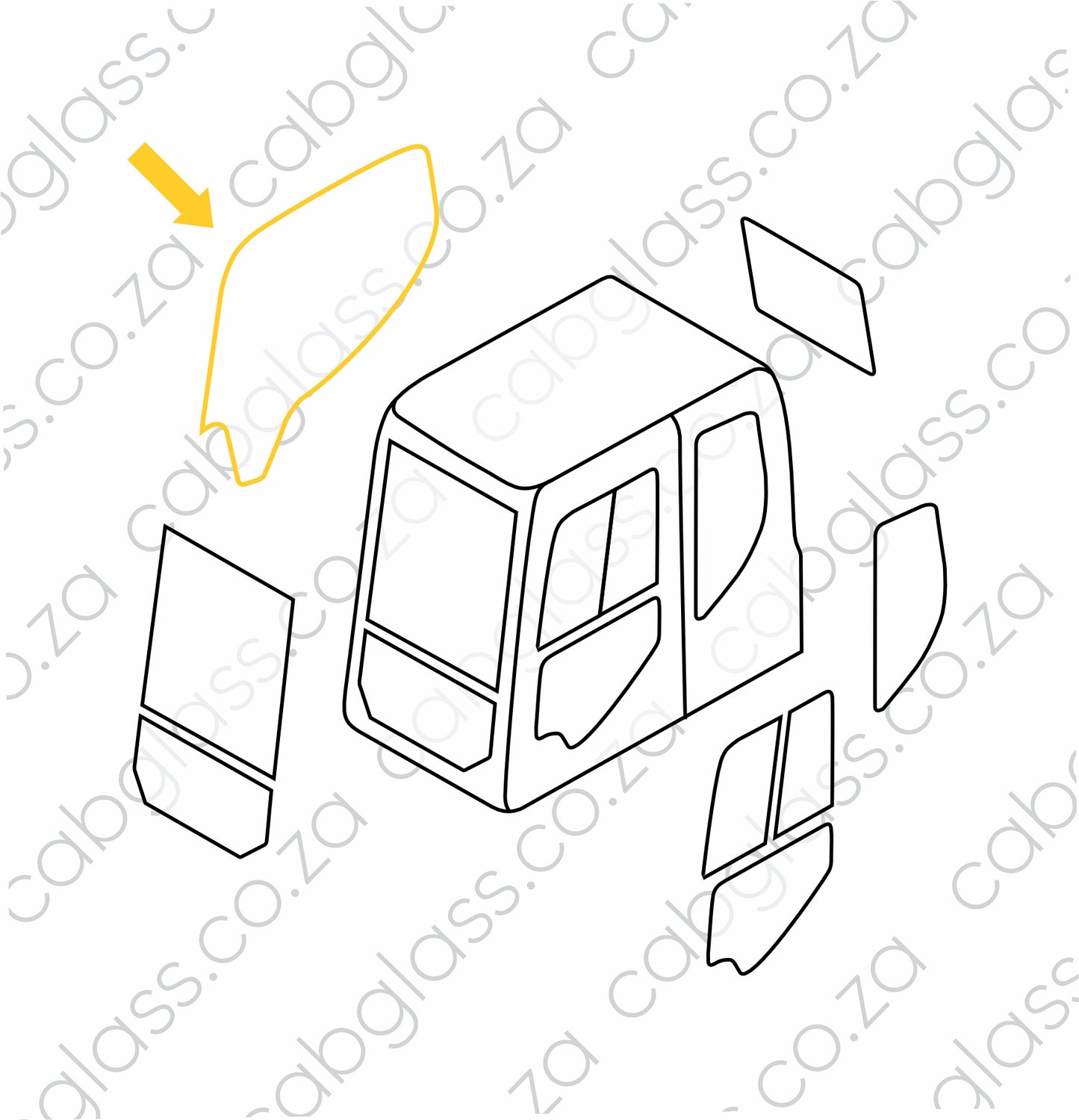 BOOMSIDE GLASS | DOOSAN EX DX DASH-3