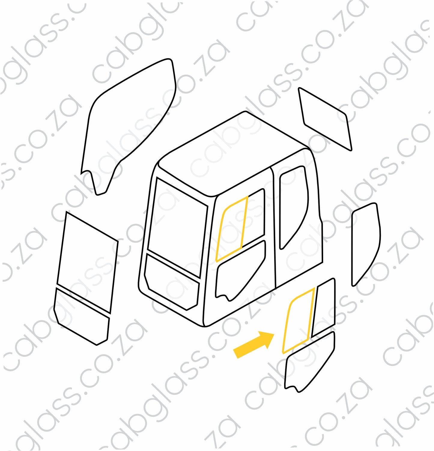 DOOR FRONT SLIDER | DOOSAN EX DX DASH-3