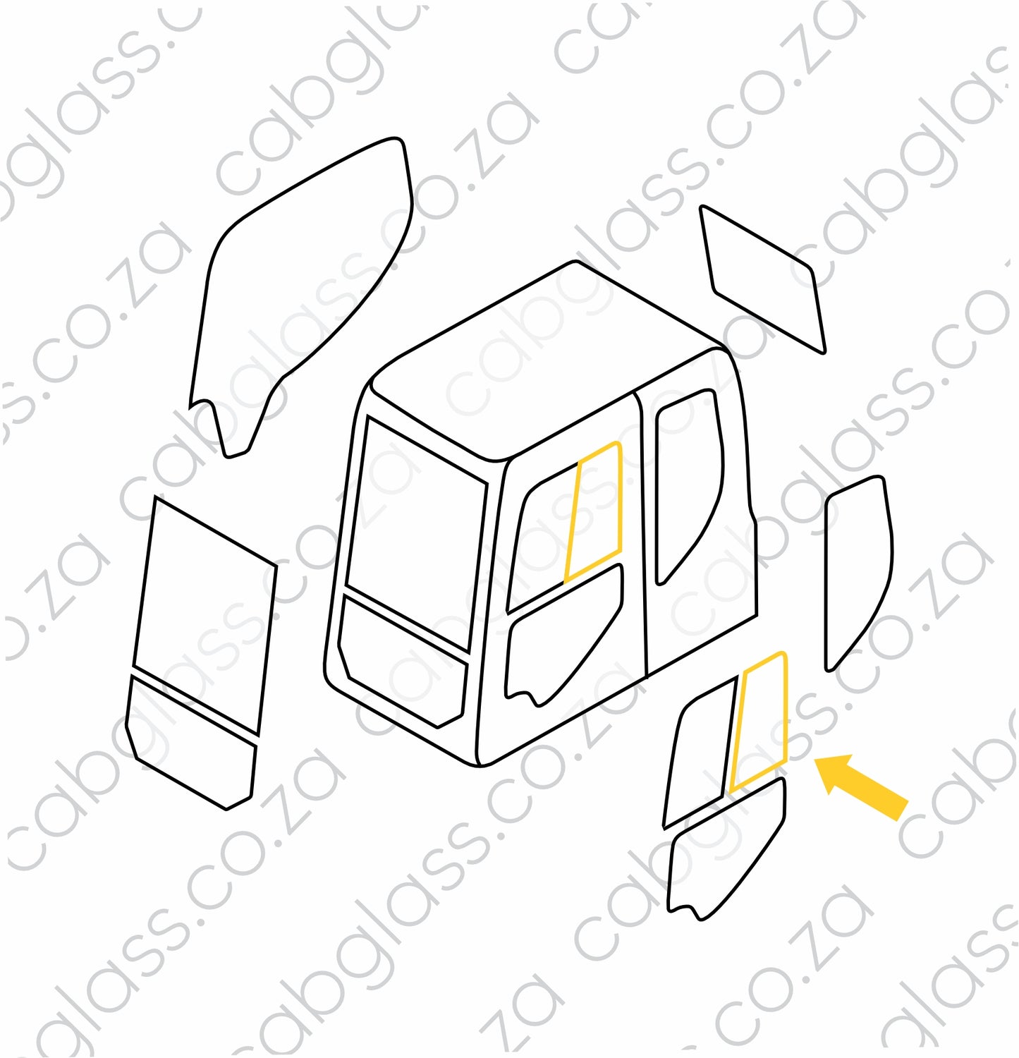 DOOR REAR SLIDER | DOOSAN EX DX DASH-3