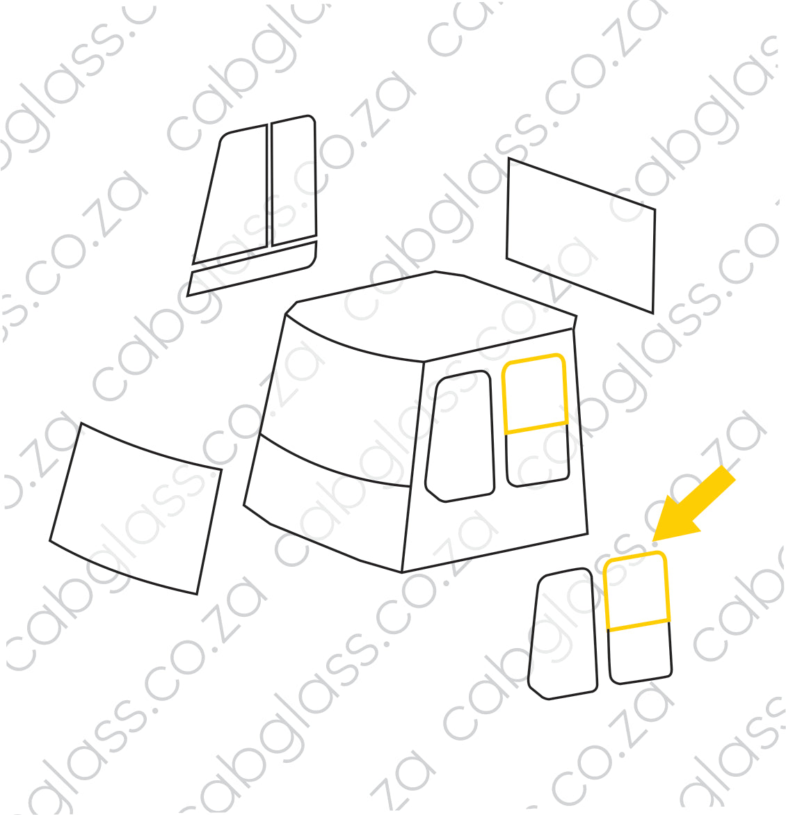 DOOR DROP SLIDER TAPERED LH | BELL DUMPER D SERIES