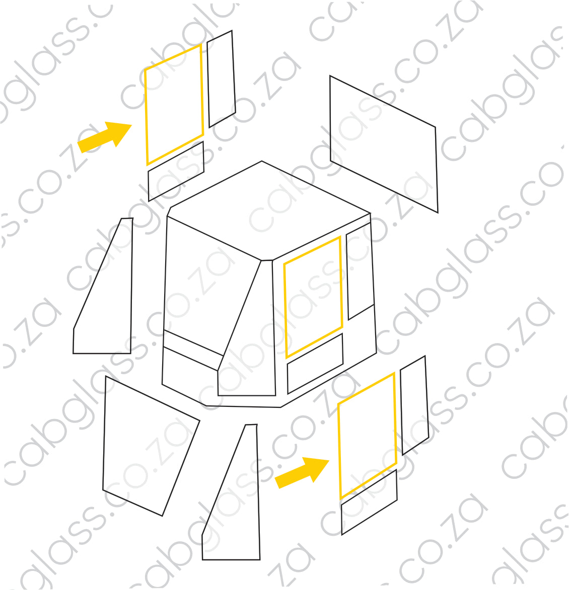 DOOR FIXED UPPER | CAT ROLLER CS, CP