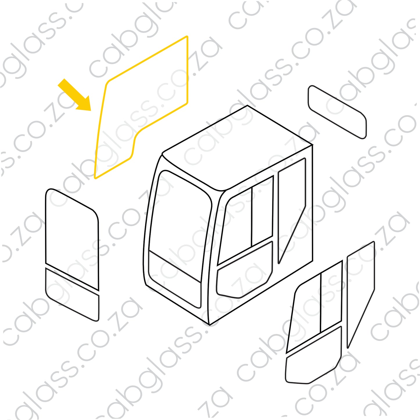 BOOMSIDE GLASS | CAT EXCAVATOR E-SERIES