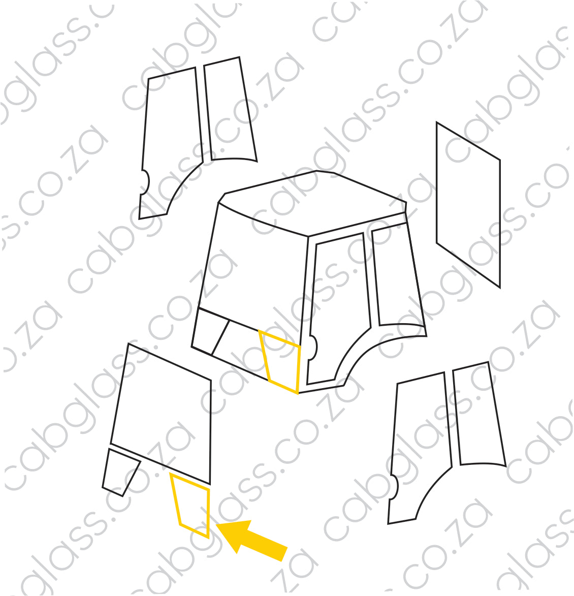 FRONT LOWER LH | KOMATSU BH WB DASH 2