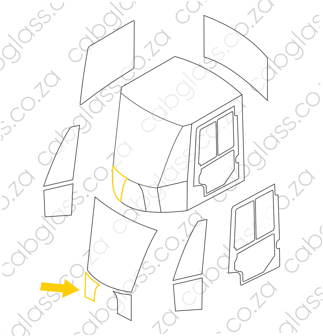 FRONT LOWER RH FR | JCB 426-457 E/H/Z
