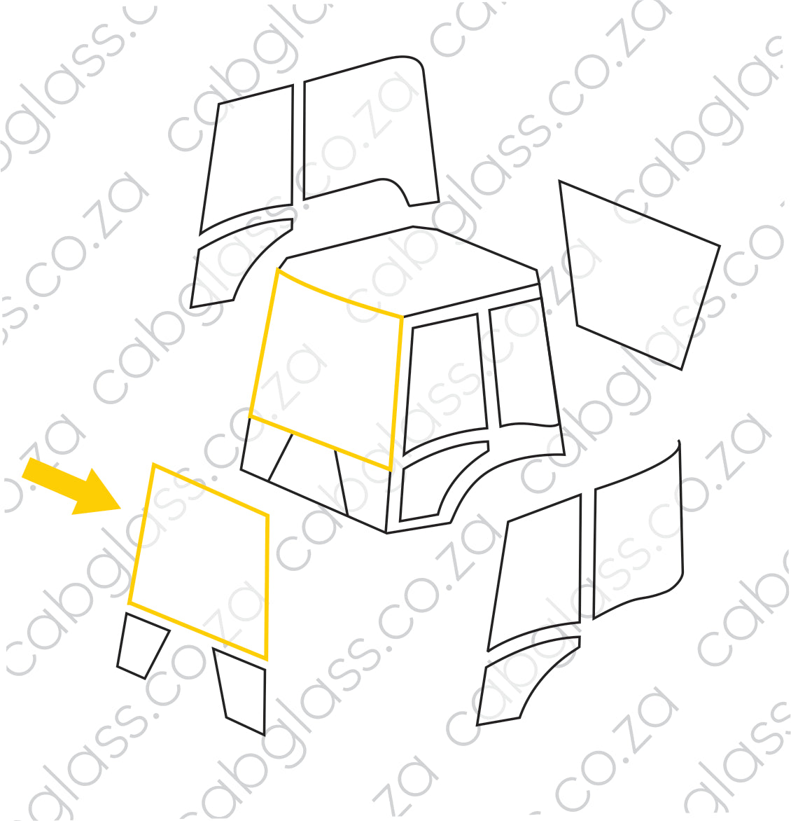 FRONT (Laminated) | CASE 595 SLE (00-)