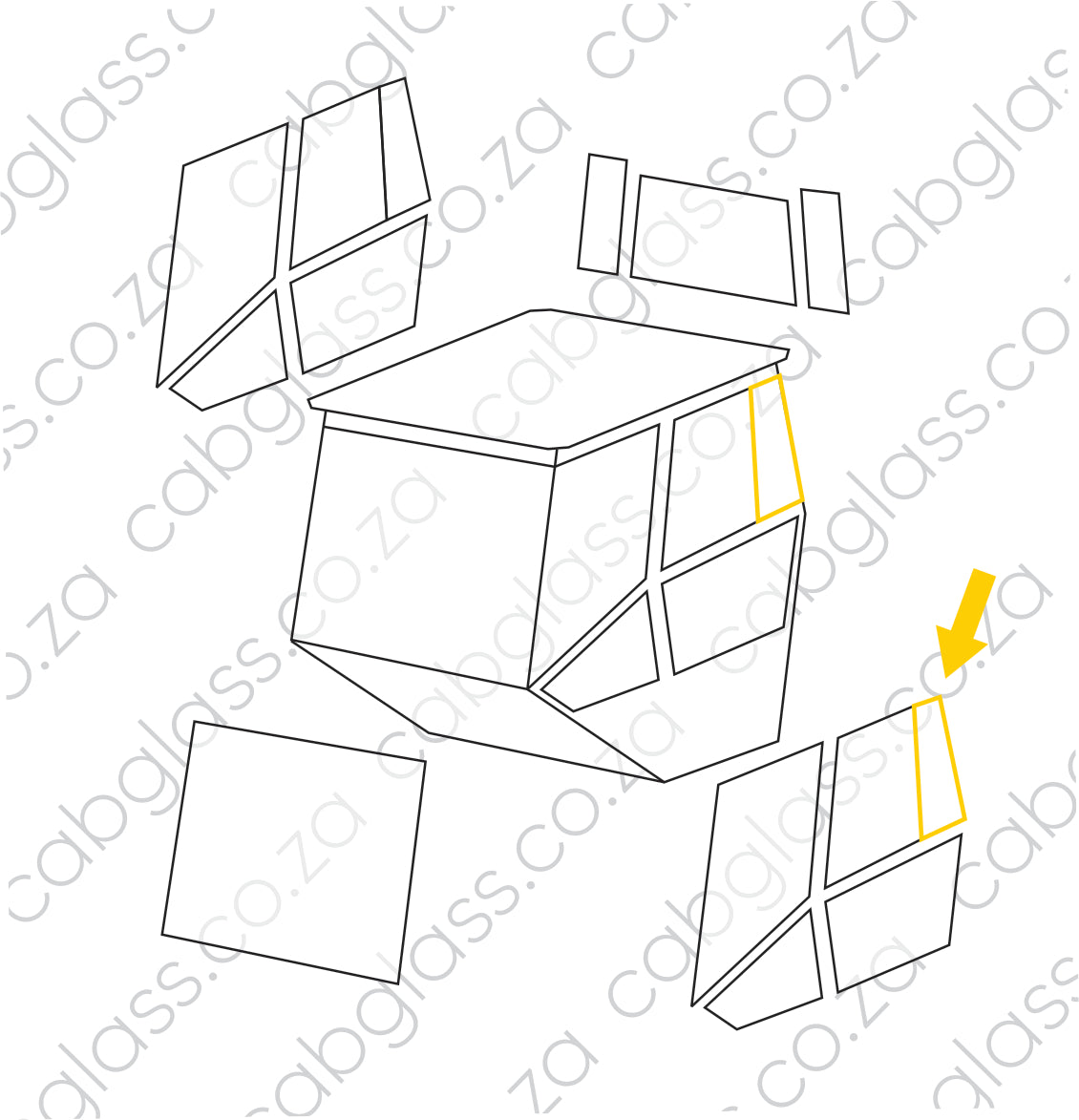 REAR OF DOOR LH | DYNAPAC ROLLER CA 150 - 602 D