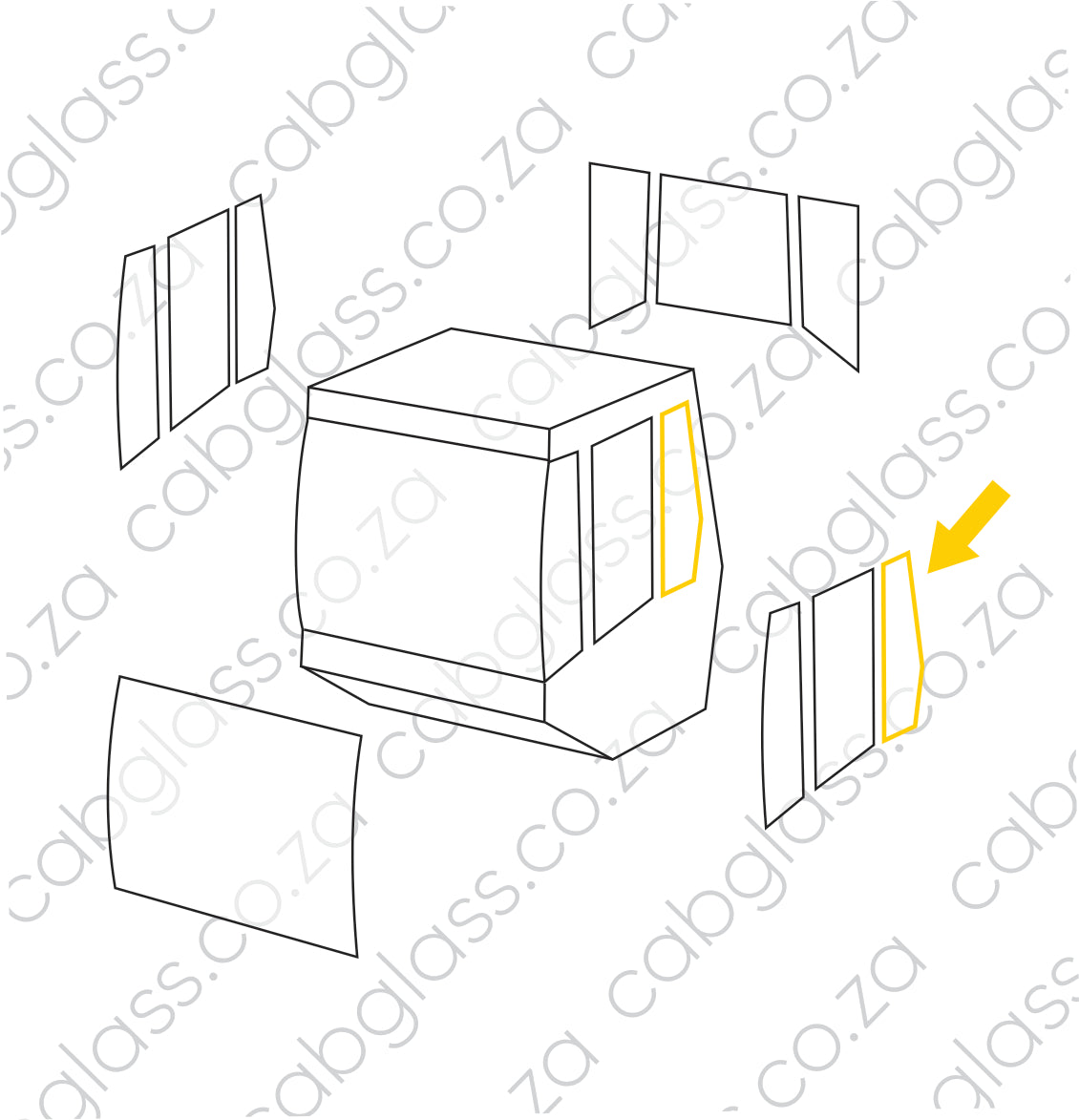 REAR OF DOOR LH | BELL ROLLER BW117 - 226 D(H)-4