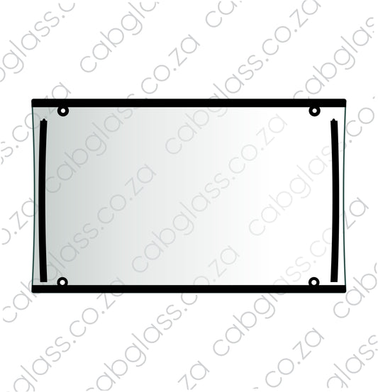 Bomag Roller, Rear Cab glass, 53880014