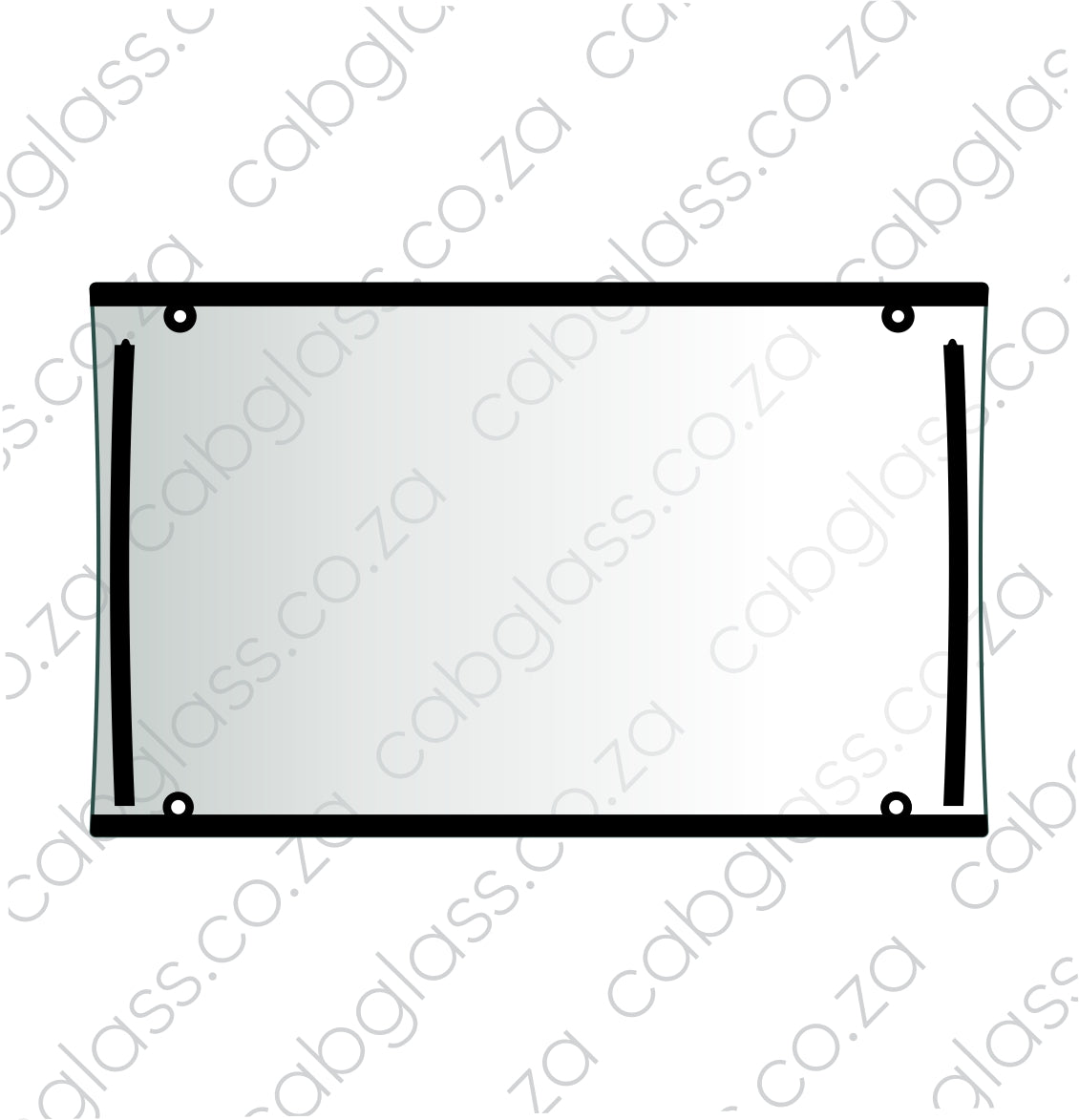 Bomag Roller, Rear cab glass, 53880014, 128411