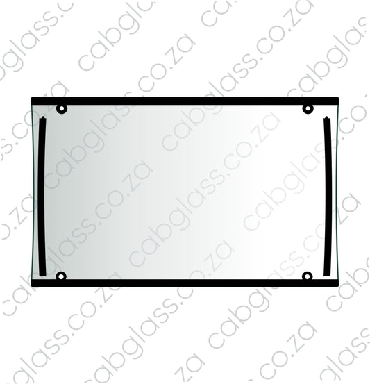 Bomag Roller, Rear cab glass, 53880014, 128411