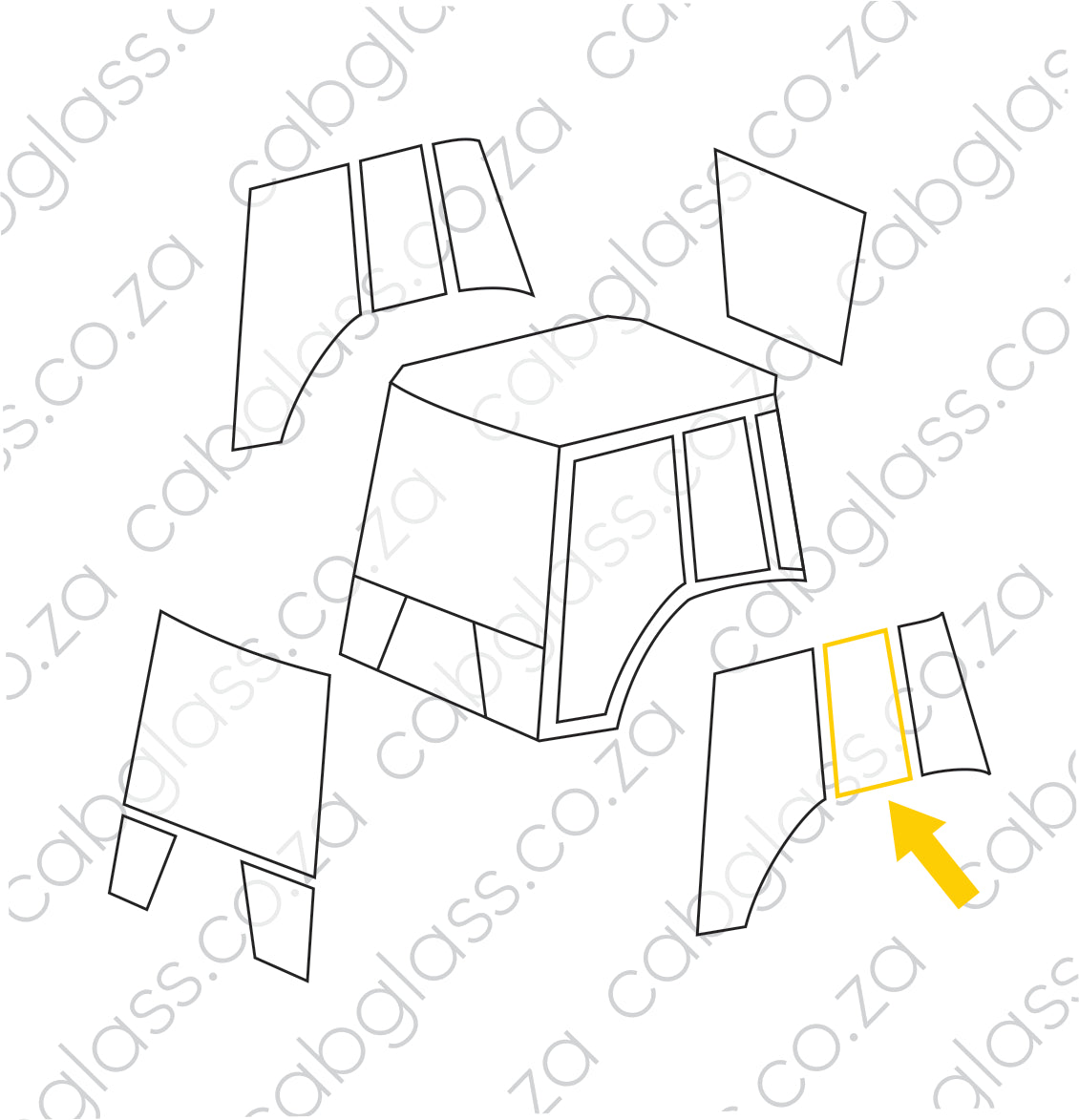 REAR OF DOOR LH | BOBCAT TLB B730, B750