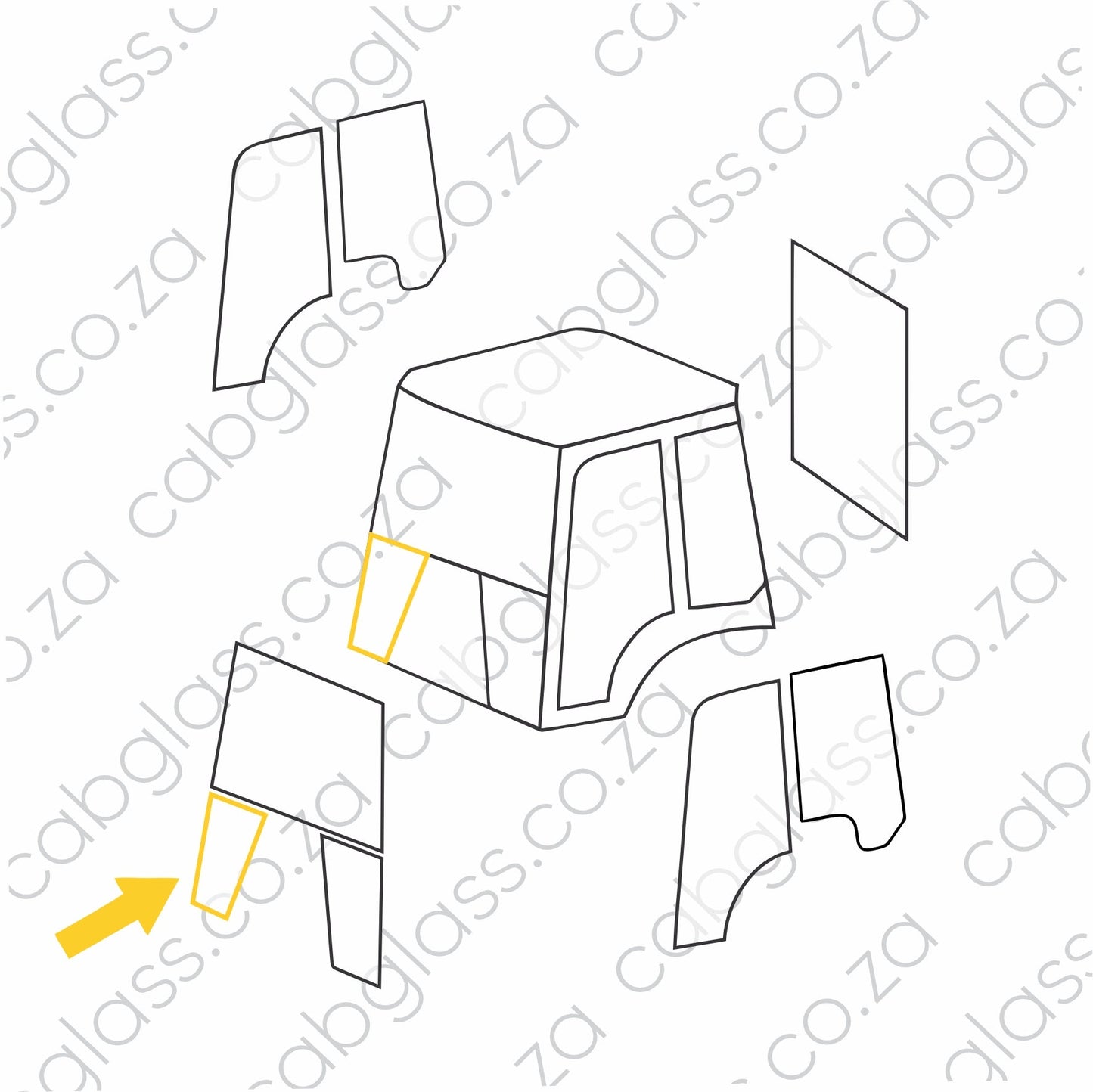 FRONT LOWER RH | MECALAC TLB 830 - 990