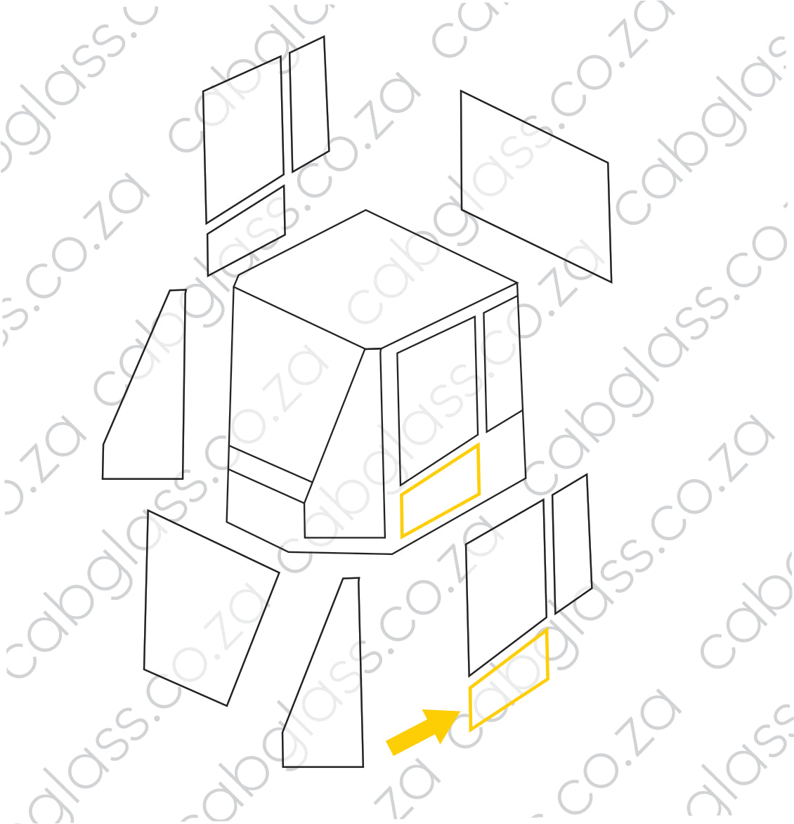 DOOR LOWER LH | CAT ROLLER CS, CP (B)