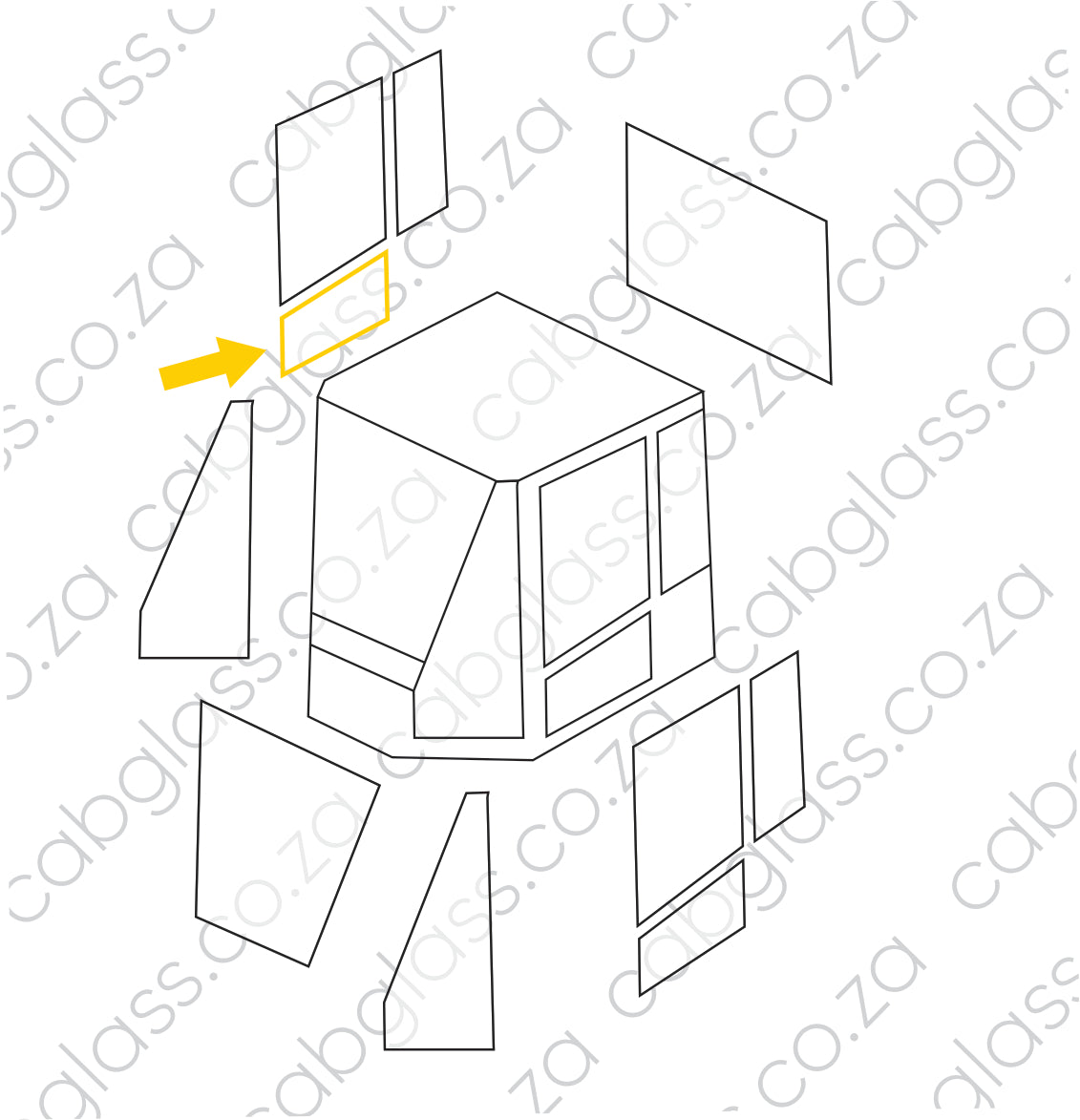 DOOR LOWER RH | CAT ROLLER CS, CP (B)