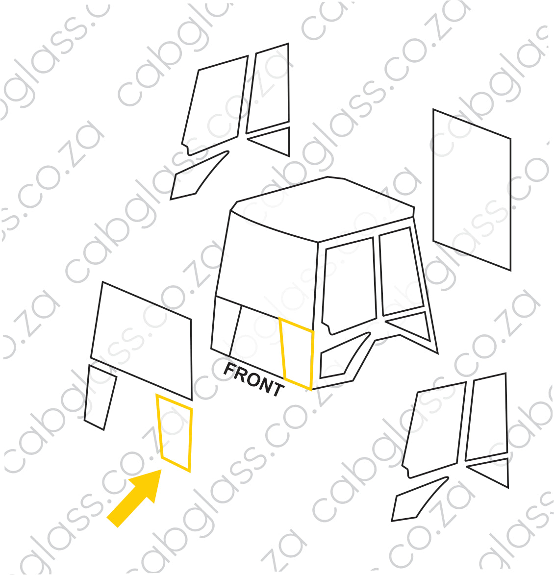 FRONT LOWER LH | CAT TLB F2-SER (426F2) (416F2 - 444F2) BACKHOE