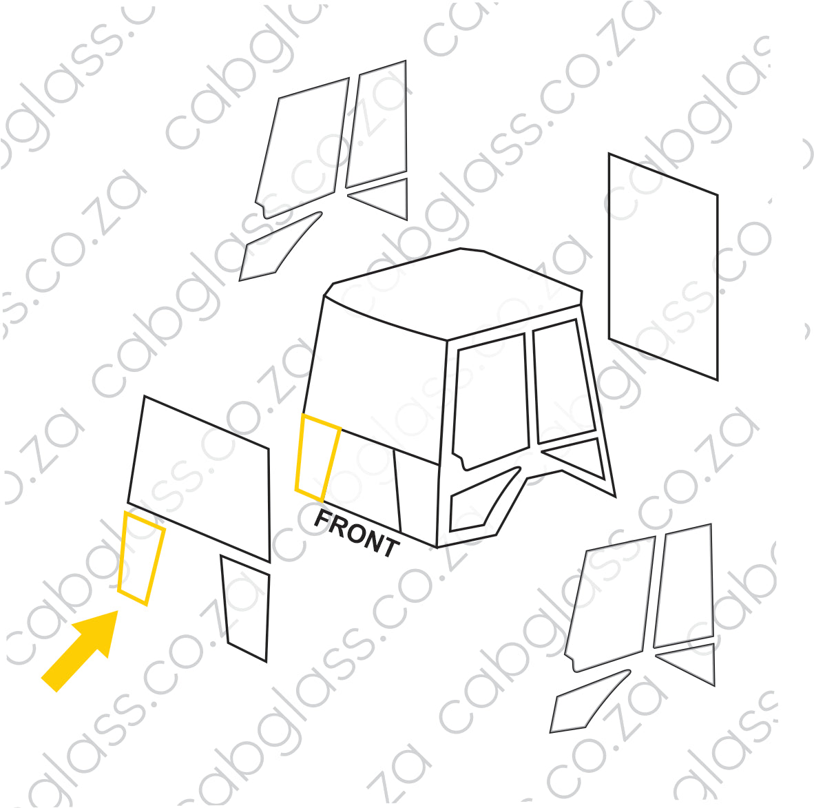 FRONT LOWER RH | CAT TLB F2-SER (426F2) (416F2 - 444F2) BACKHOE