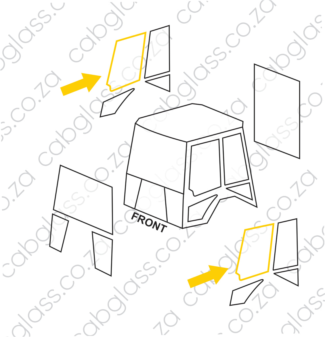 DOOR UPPER L=R | CAT TLB F2-SER (416F2 - 444F2)