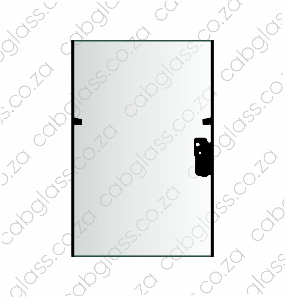 REAR CAB GLASS | CAT TLB 426F2 BACKHOE