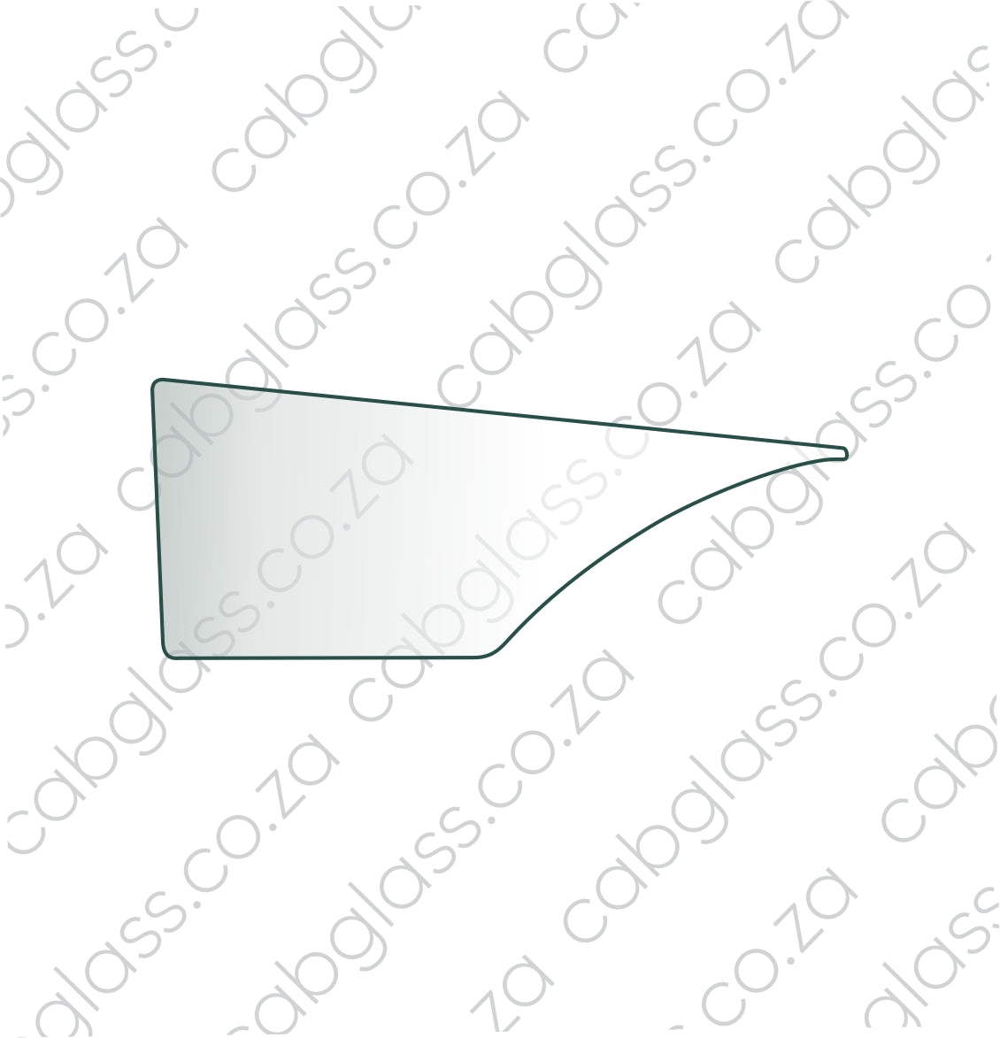 Door glass upper, 140205