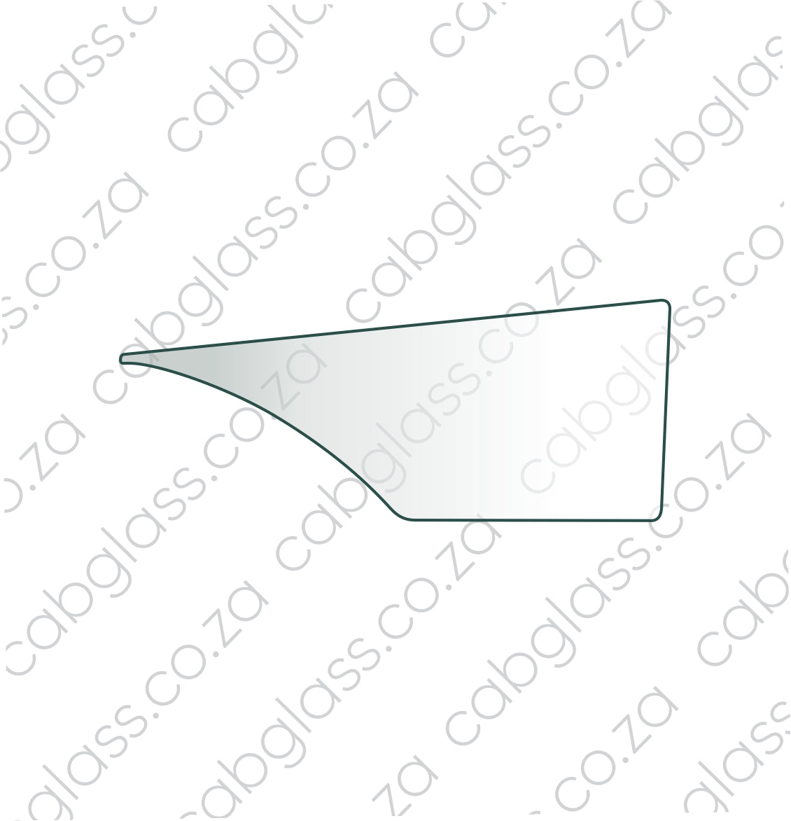 Door glass upper, 140205