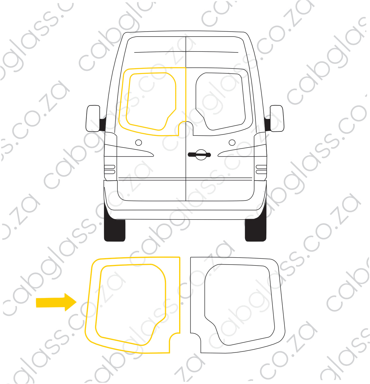TAIL DOOR LH (WITH CUT OUT) | MERCEDES BENZ SPRINTER BUS (2014-2019)