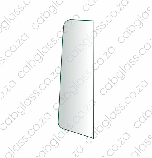 Rear quarter side glass for Caterpillar backhoe