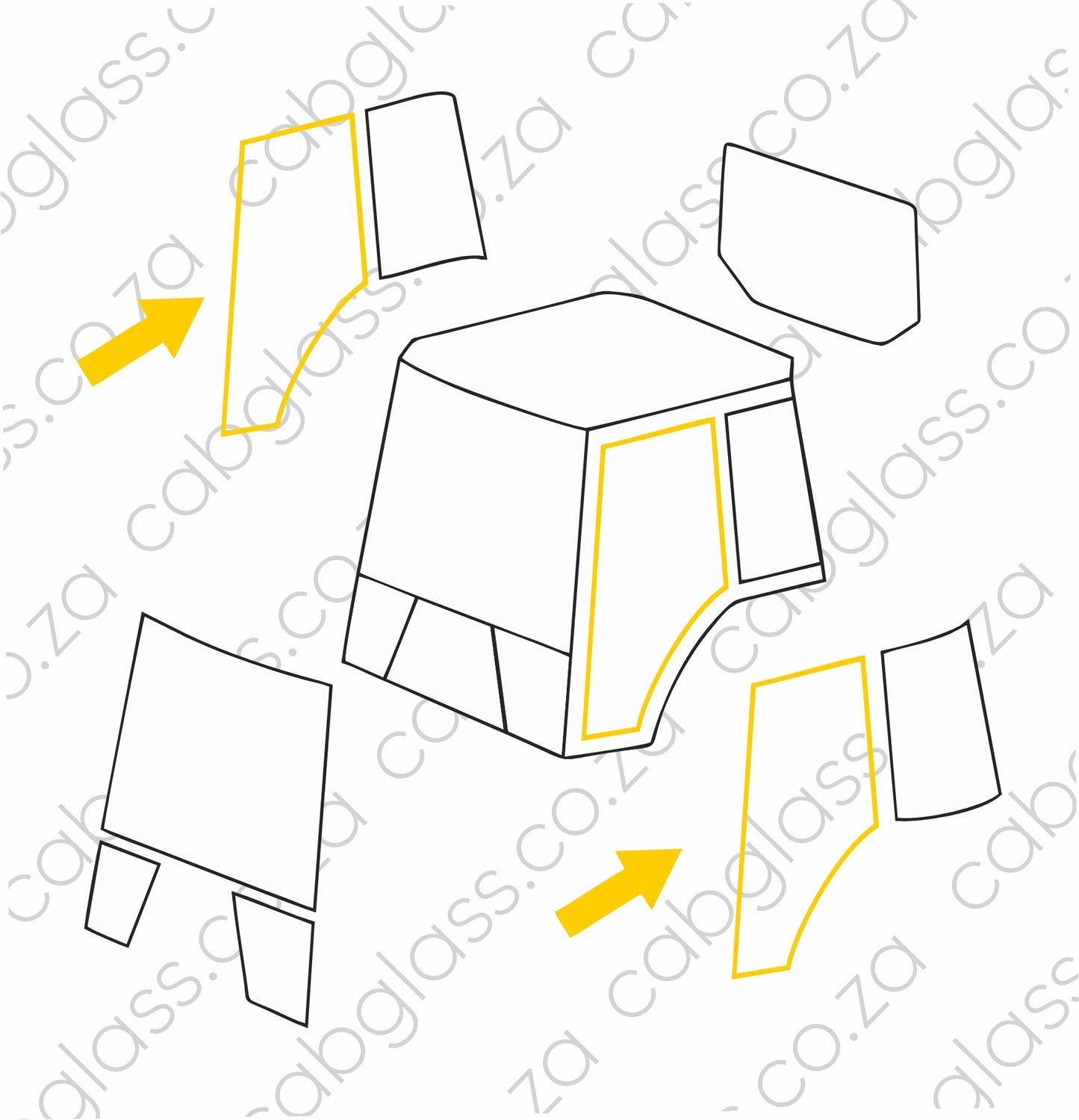 RUBBER DOOR L=R | CASE FARMALL A SERIES