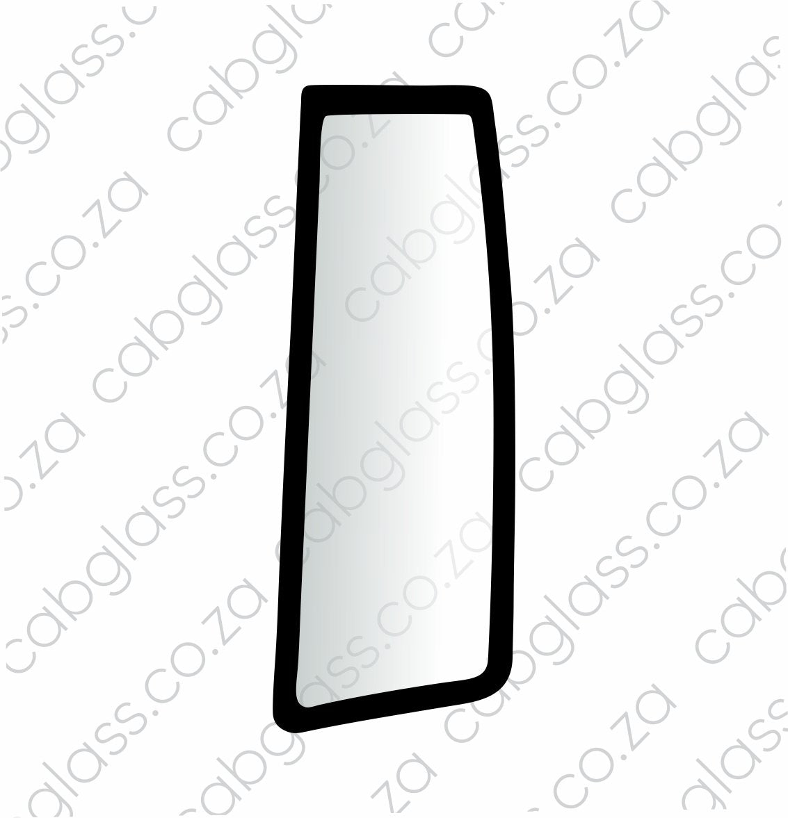 Rear quarter glass for Caterpillar excavator