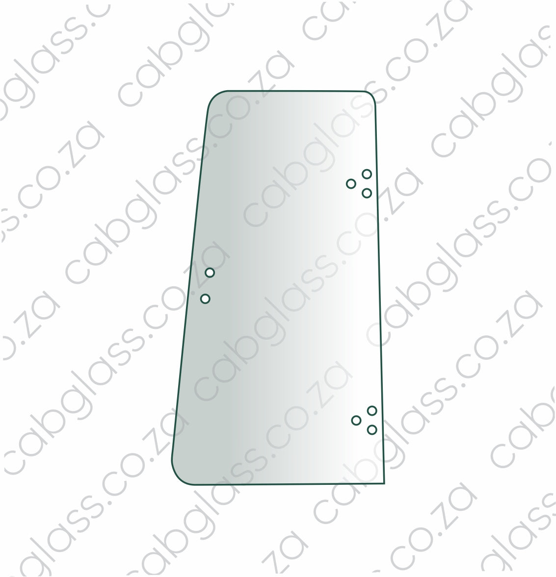 Door opener glass, Case TLB 580,590 K,LE,SLE,LXT, 100487, WEG0151