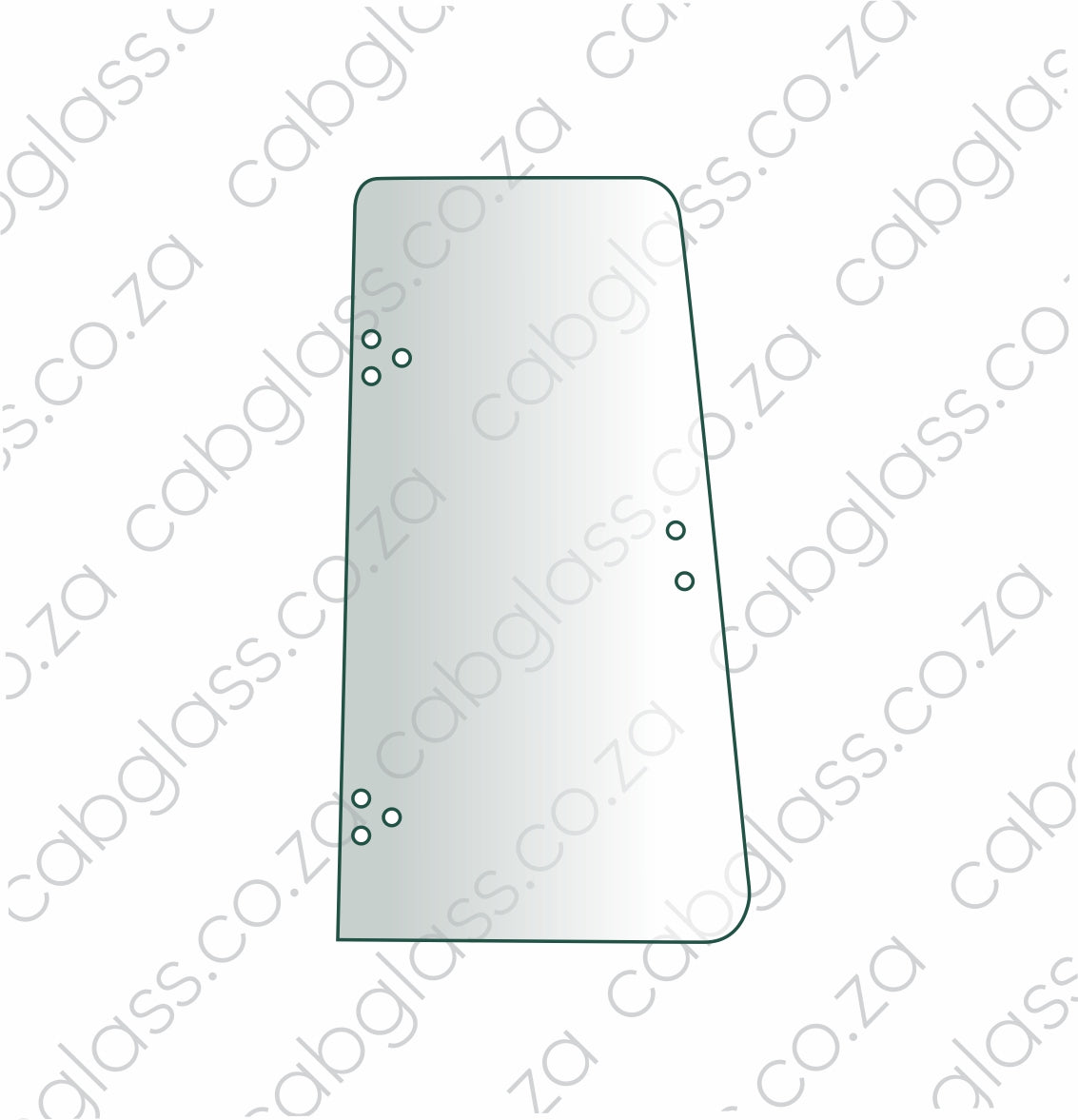 Door opener glass, Case TLB 580,590 K,LE,SLE,LXT, 100487, WEG0151