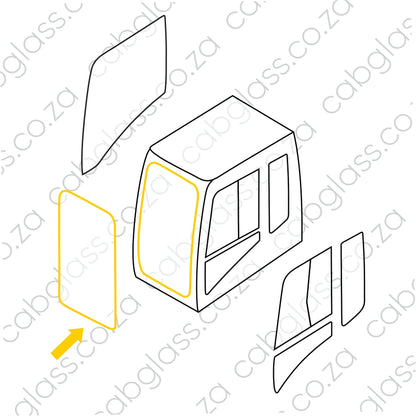 Sf65 Rig Windscreen Upper | CAT Excavator C Series – Cabglass