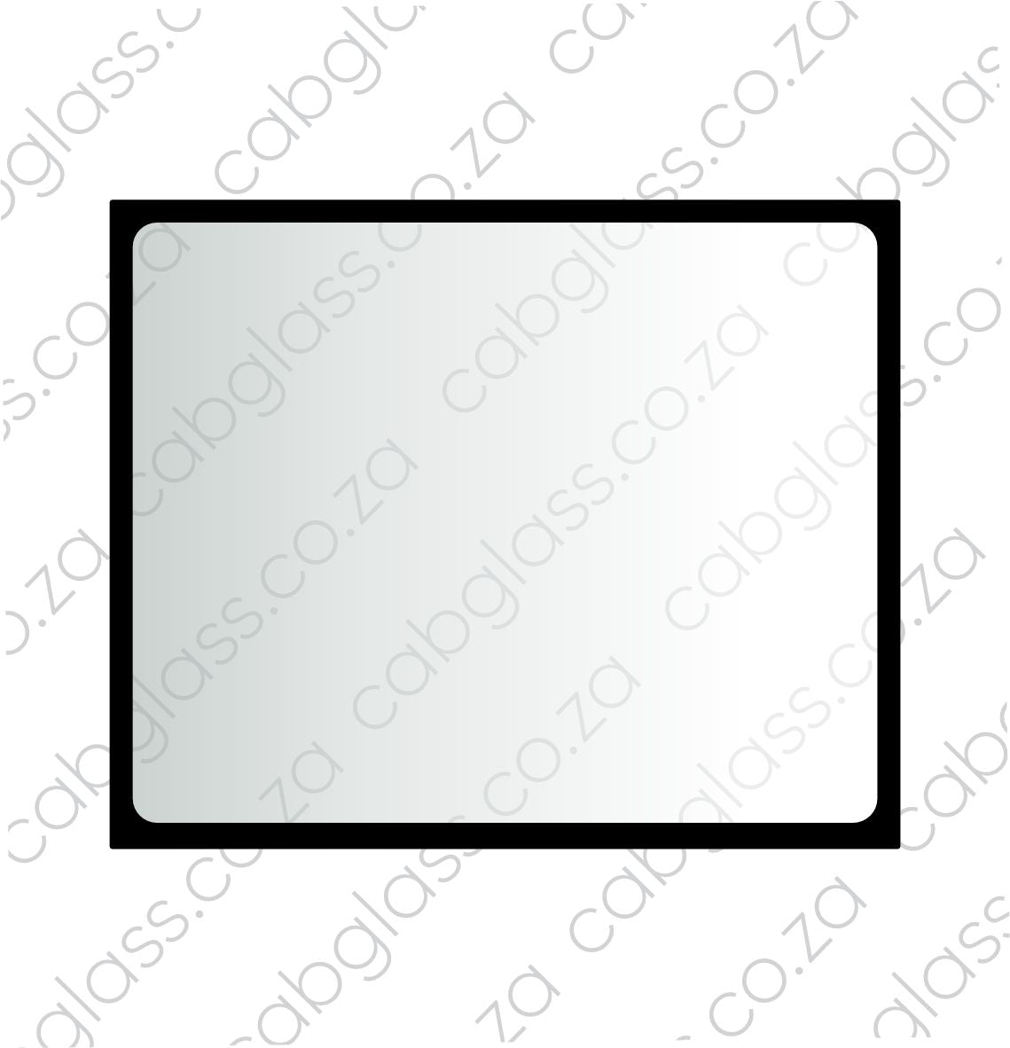 REAR CAB GLASS UPPER | CASE TLB 570T - 570ST