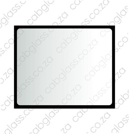 REAR CAB GLASS UPPER | CASE TLB 570T - 570ST