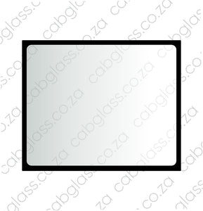 REAR CAB GLASS UPPER | CASE TLB 570T - 570ST