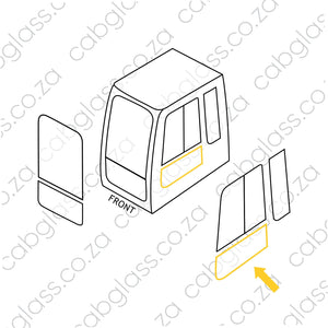 DOOR GLASS LOWER | HITACHI EXC ZX DASH-3G