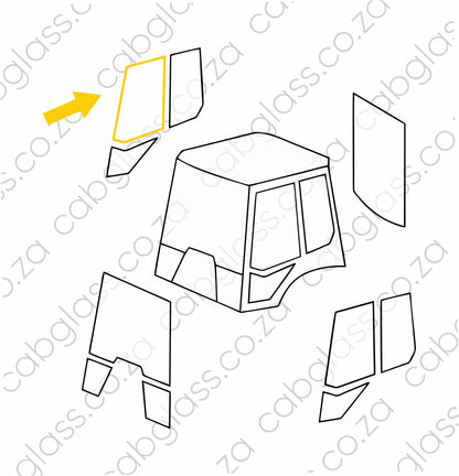 DOOR UPPER BONDED RH | VOLVO TLB BL61B - BL71B BACKHOE