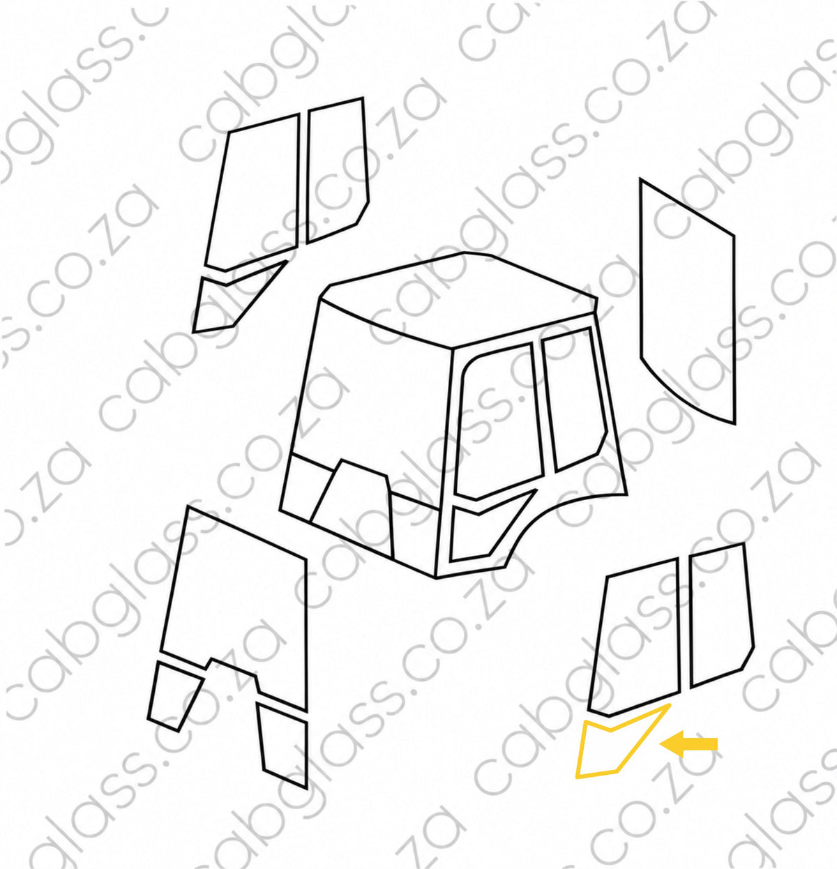 DOOR LOWER LH | VOLVO TLB BL61B-BL71B BACKHOE