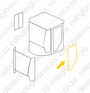 DOOR GLASS LH | VOLVO FEL (L60F-L350F) (L60G-L350G) (L60H-L350H)