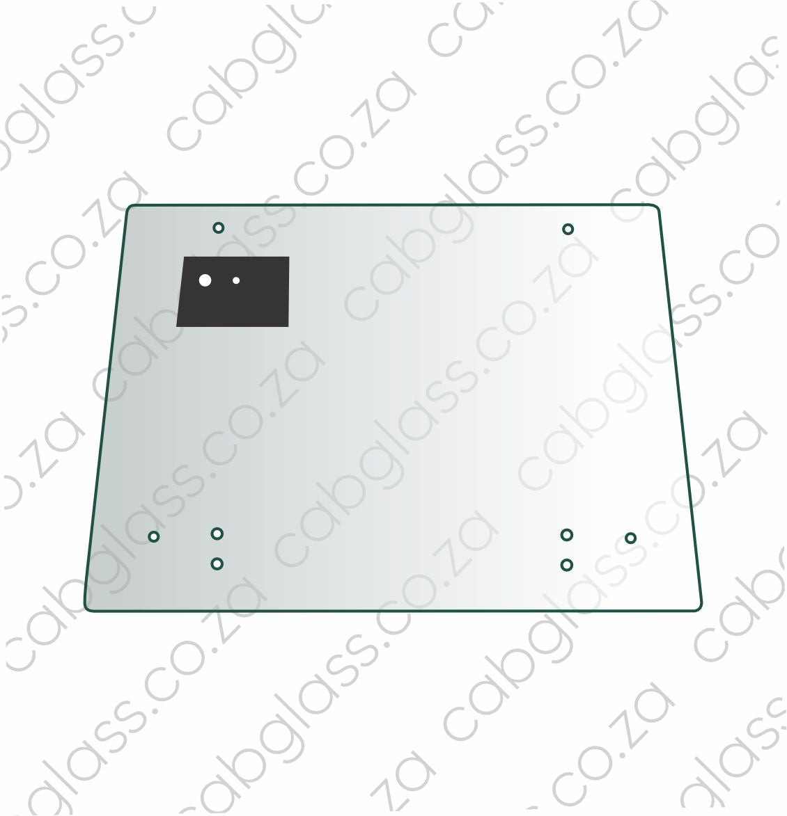 REAR CAB GLASS | LANDINI TRACTOR SOLIS