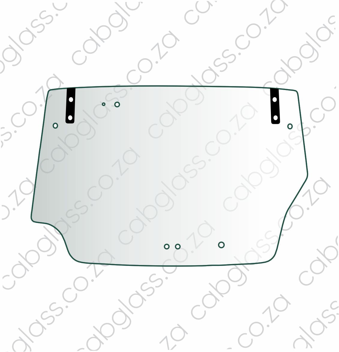REAR CAB GLASS | MCCORMICK C-MAX, T-MAX