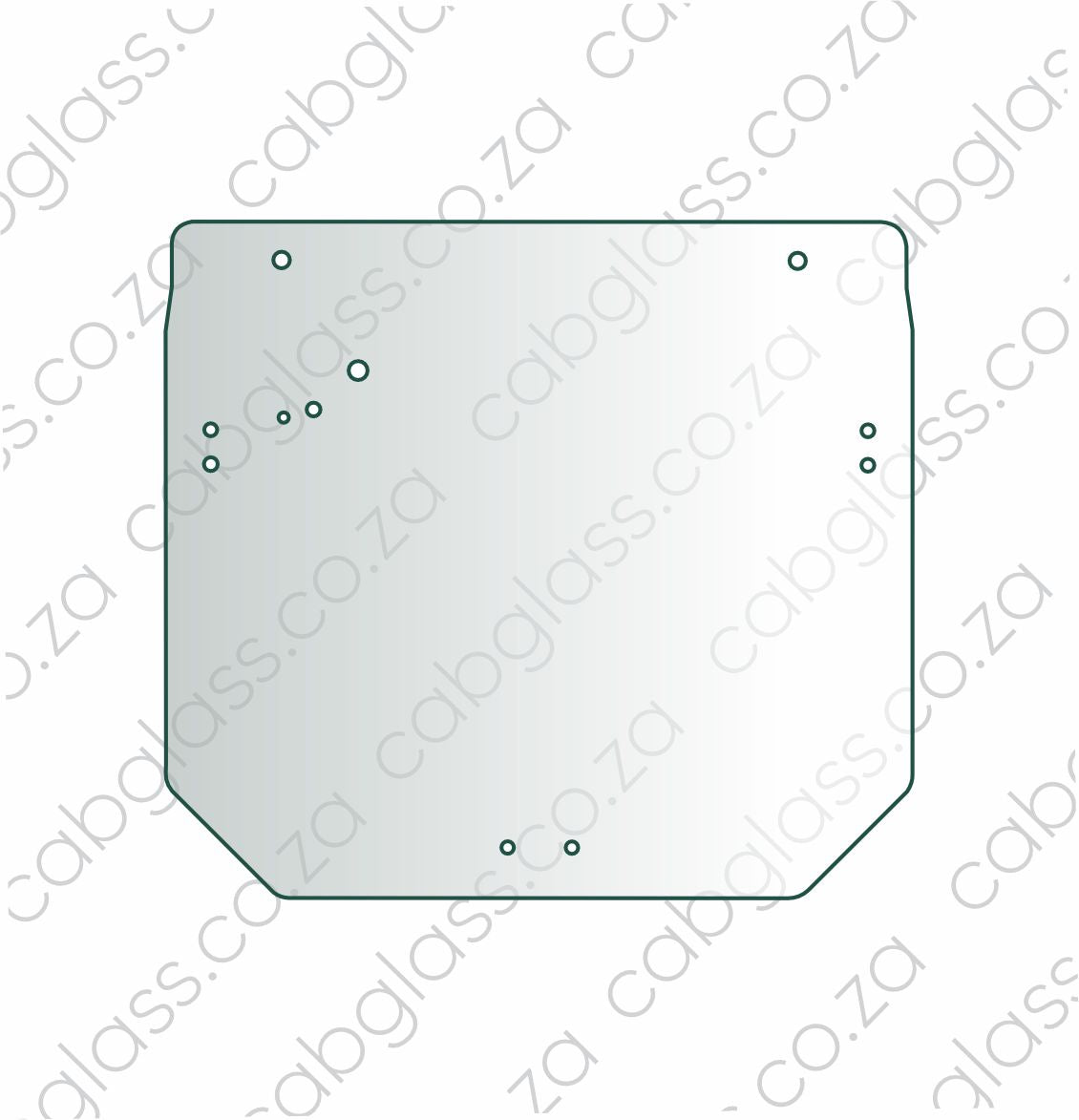 REAR CAB GLASS | JOHN DEERE 6D SERIES
