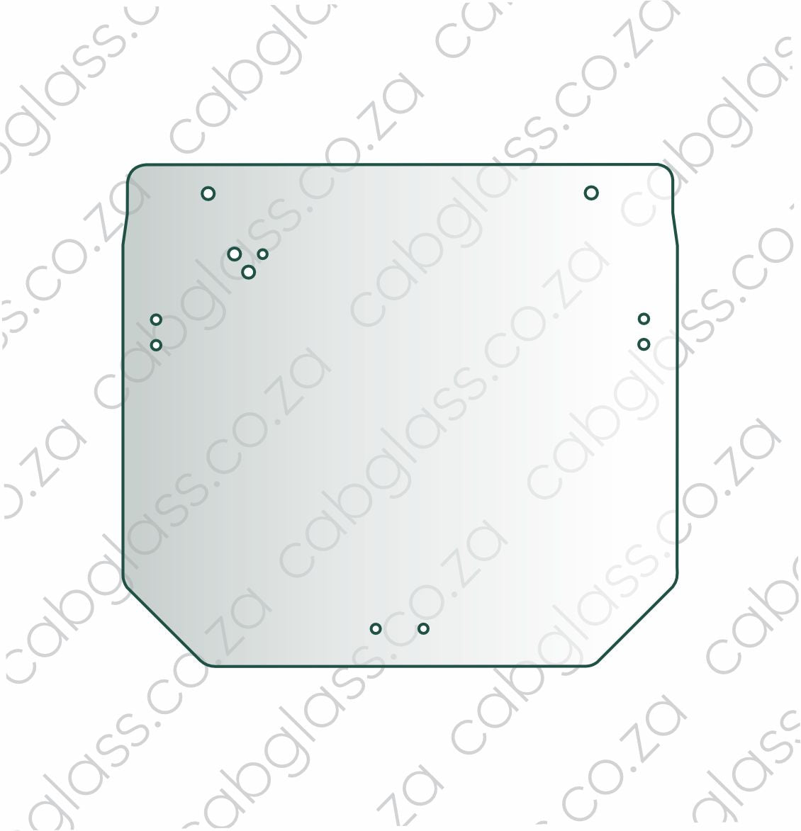 REAR CAB GLASS | JOHN DEERE 6E SERIES
