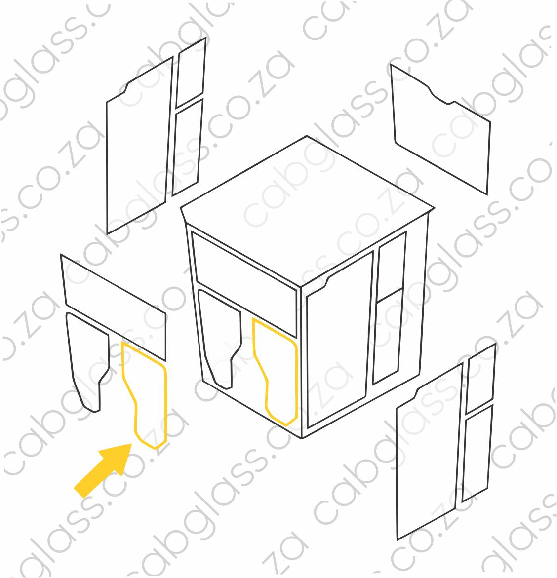 FRONT LOWER LH | DEERE GRADER G SERIES