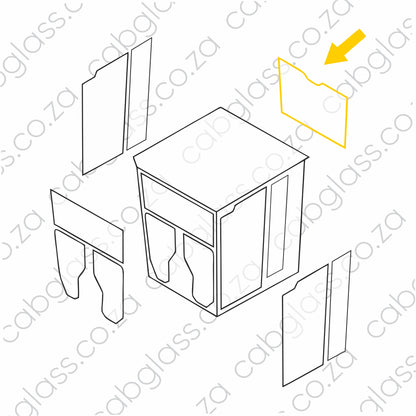 REAR CAB GLASS | BELL GRADER G SERIES