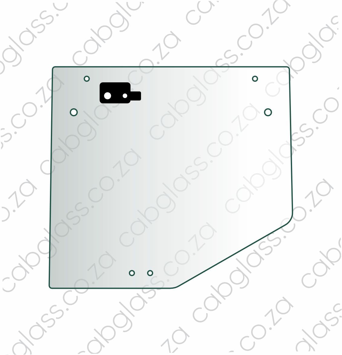REAR CAB GLASS | MANITOU TELEHANDLER MT 728 - 1745