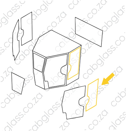 REAR OF DOOR LH | KOMATSU GRADER GD DASH-5