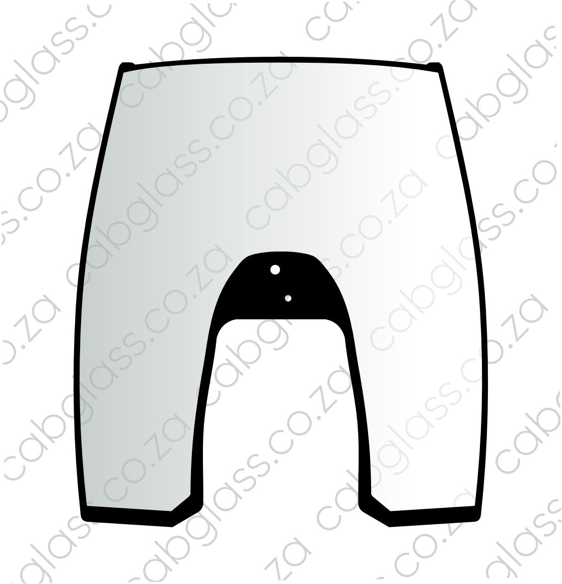 REAR CAB GLASS | MASSEY FERGUSON TRACTOR 8600, 8700 SERIES