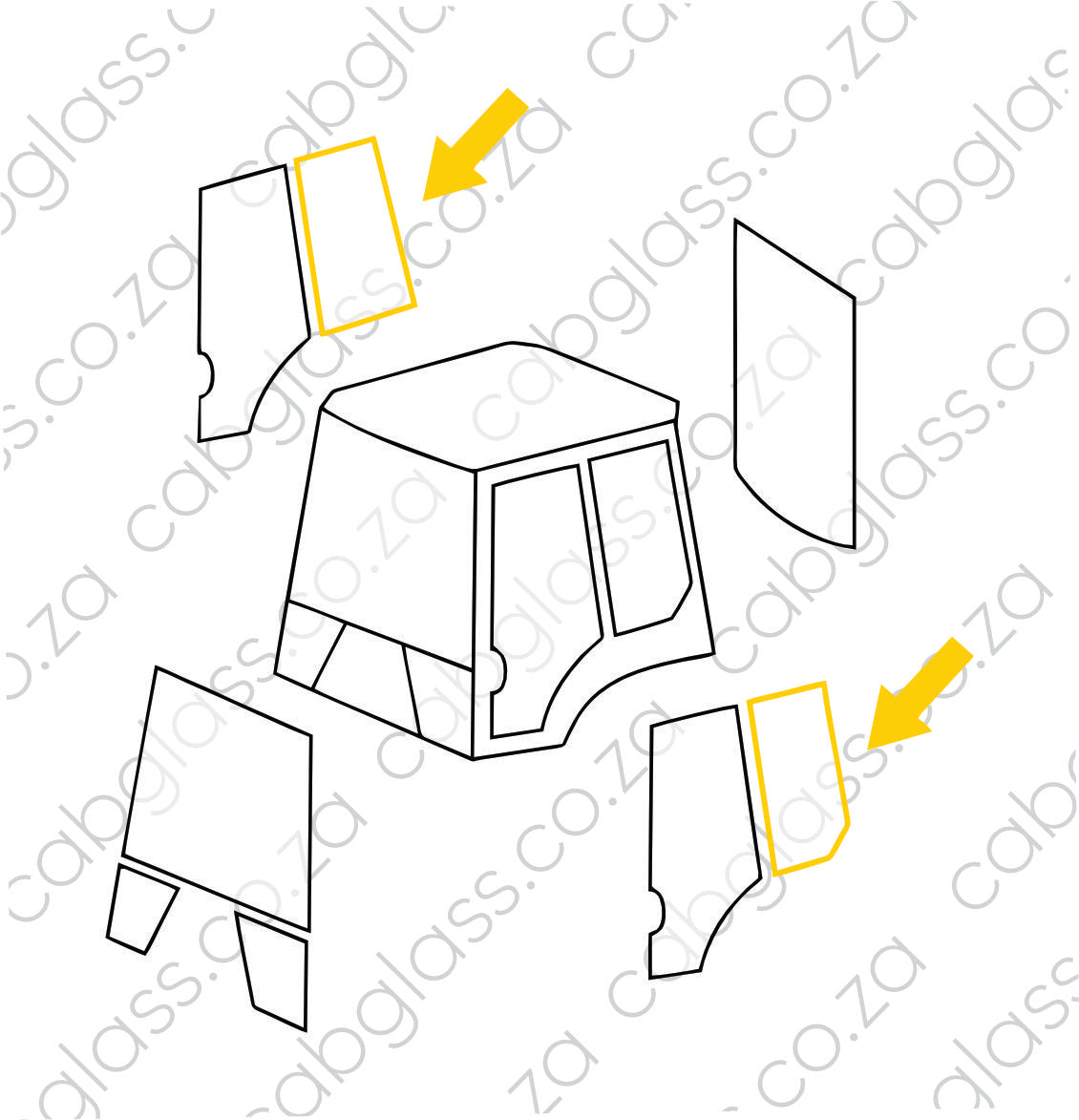 RUBBER REAR OF DOOR L=R | KOMATSU BH WB R DASH 5
